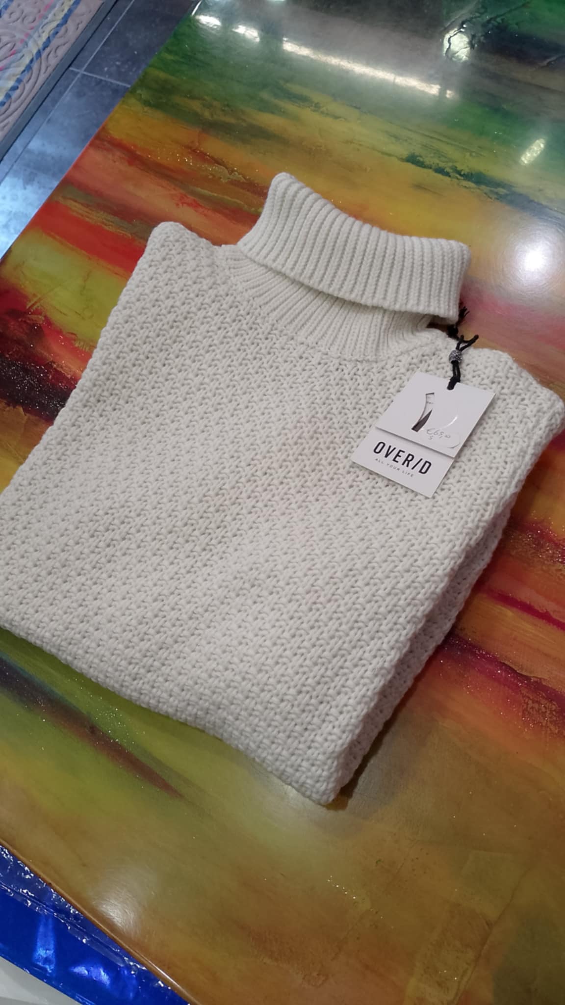 MAGLIONE DOLCEVITA OVER/D   BIANCO