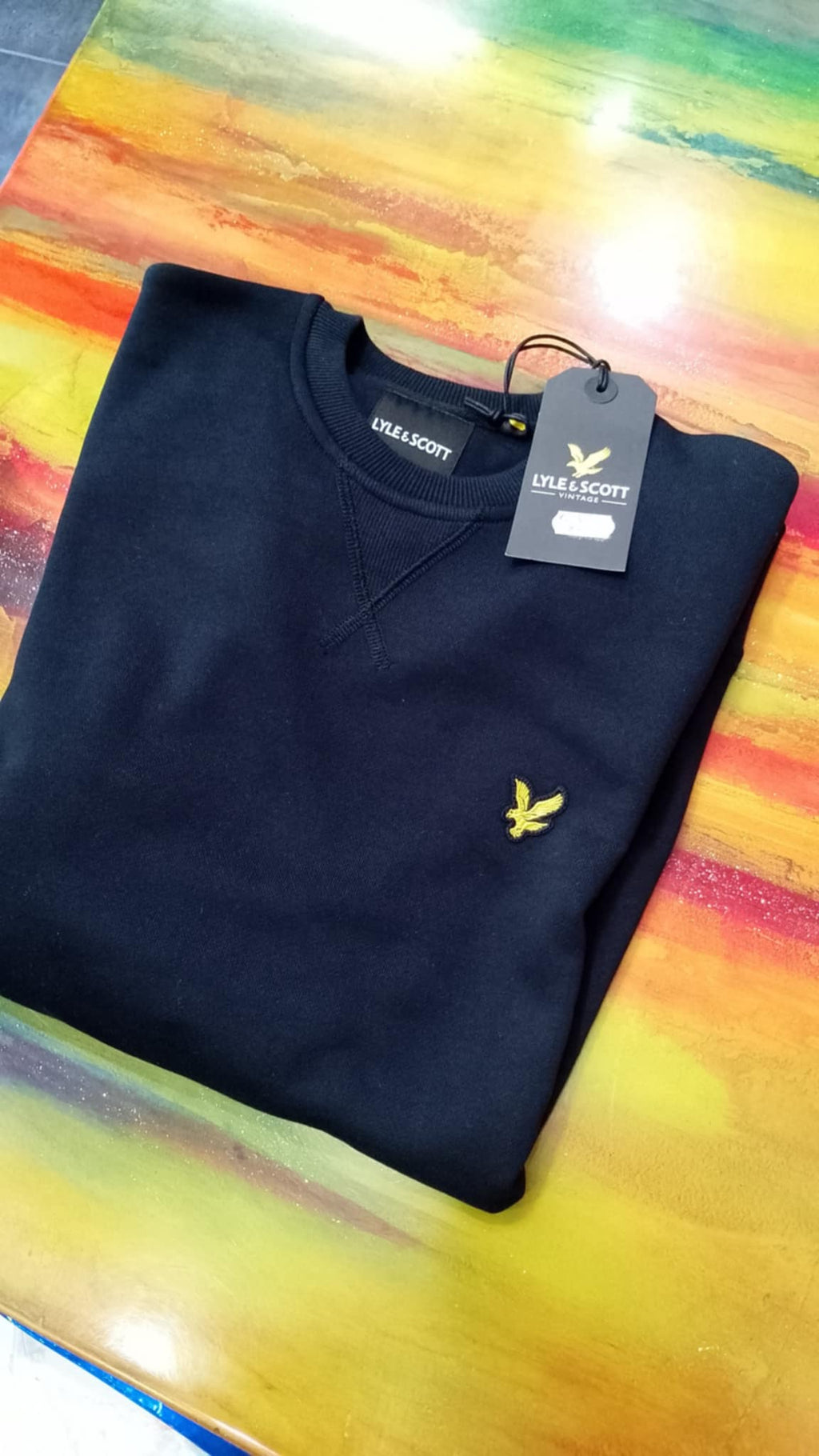 FELPA GIROCOLLO LYLE & SCOTT BLACK