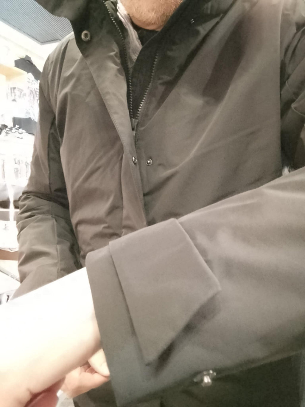 giubbotto Lutha tecnico con zip e bottoni nero