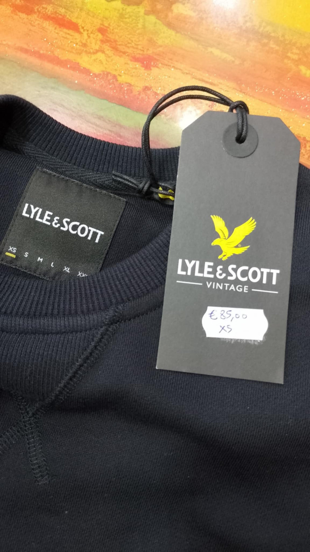 FELPA GIROCOLLO LYLE & SCOTT BLACK