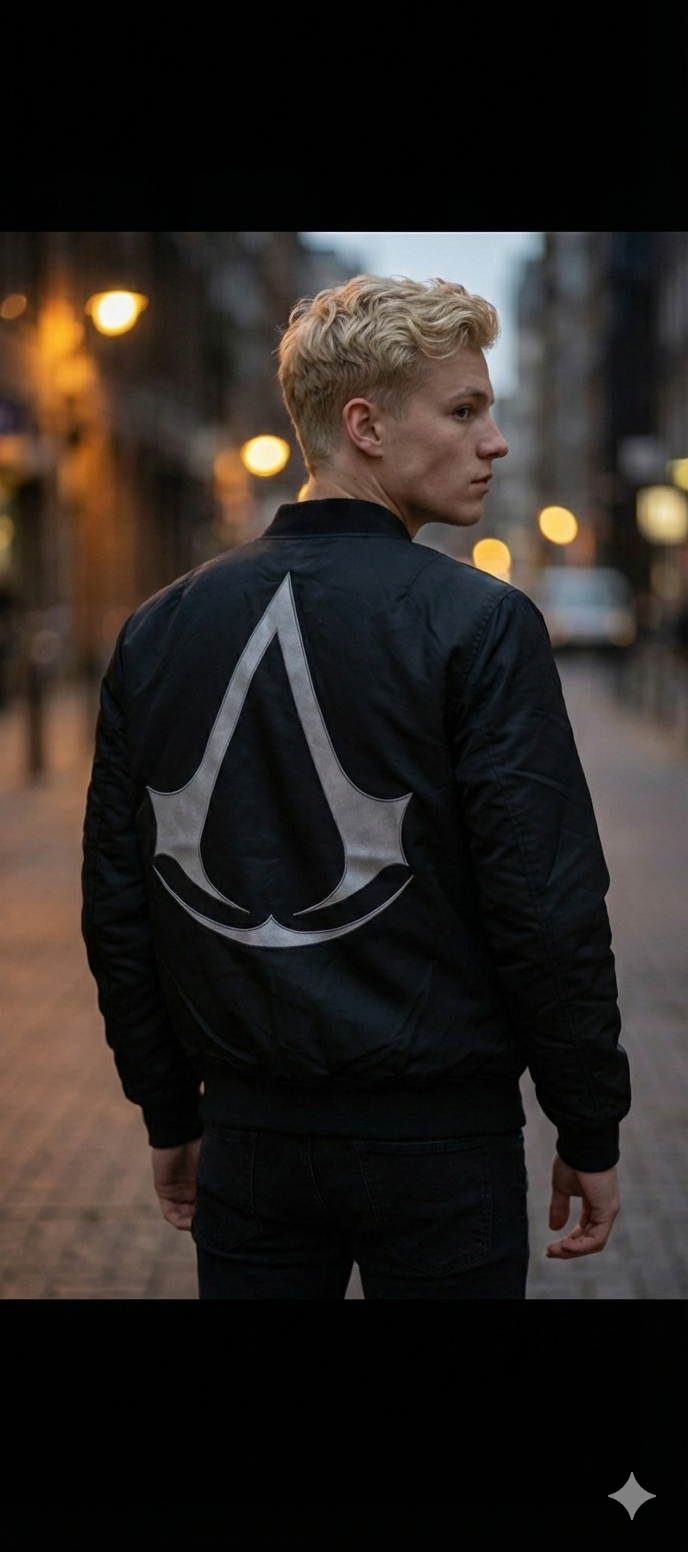 GIUBBOTTO BOMBER ASSASIN'S CREED NERO
