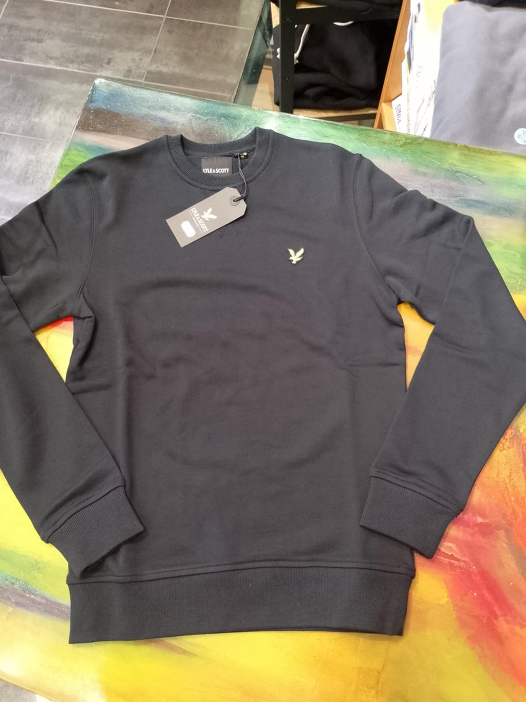 FELPA GIROCOLLO LYLE & SCOTT BLACK