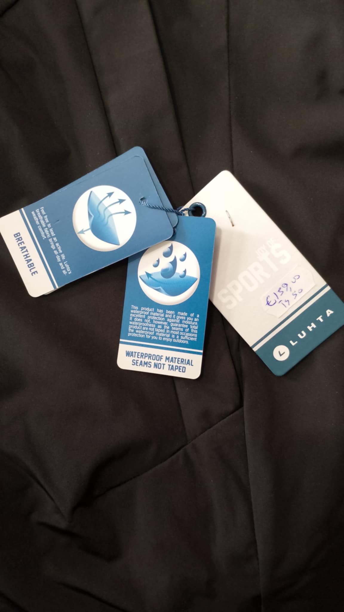 giubbotto Lutha tecnico con zip e bottoni nero